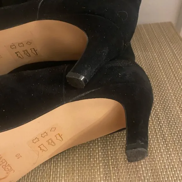 J CREW STEVIE KNEE-HIGH BOOTS, size 10. Black Suede.