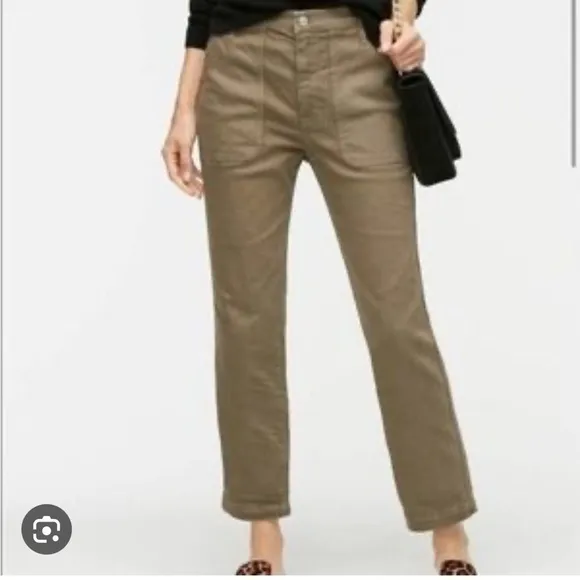 J. Crew Straight-leg crop jean in garment-dyed denim