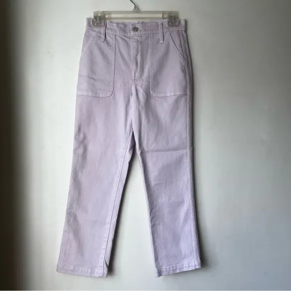 J. Crew Straight Leg Misty Orchid Purple Utility Crop Straight Leg Jeans 24&quot; NWT