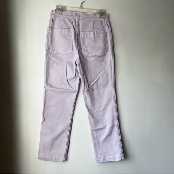 J. Crew Straight Leg Misty Orchid Purple Utility Crop Straight Leg Jeans 24&quot; NWT