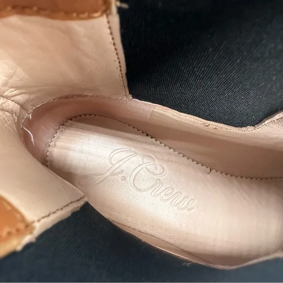J. Crew Women's Brown Leather Pull-on Boots Size 9 Style BA557