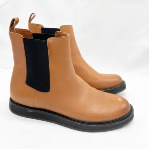 J. Crew Women's Brown Leather Pull-on Boots Size 9 Style BA557
