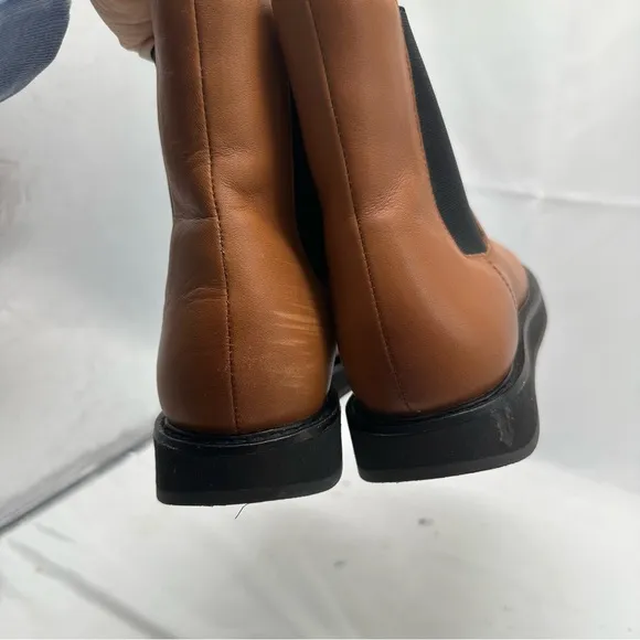 J. Crew Women's Brown Leather Pull-on Boots Size 9 Style BA557