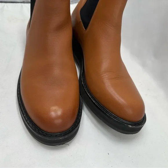 J. Crew Women's Brown Leather Pull-on Boots Size 9 Style BA557