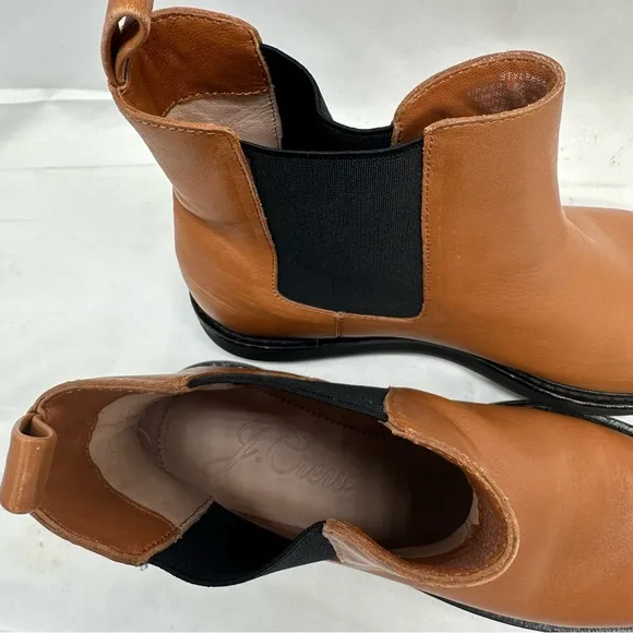J. Crew Women's Brown Leather Pull-on Boots Size 9 Style BA557