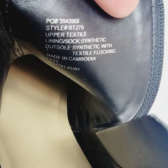 J Crew Black Faux Suede Ankle Boots Size 9    Bin3