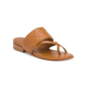 J. MCLAUGHLIN Natural Made In Spain Leather Ondra Flat Sandals
