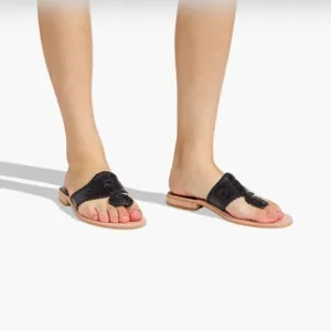 Jack Rogers, the Jacks Leather Flat Thong Sandals  sz8.5