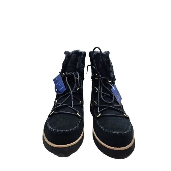 Jack Rogers Women's Vera Suede Lace Up Boots - 10