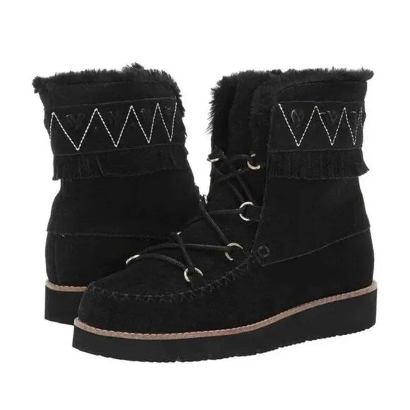 Jack Rogers Women's Vera Suede Lace Up Boots - 10