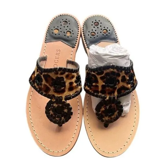Jack Rogers Haircalf Jack Flat Sandal Womens Size 6 NEW