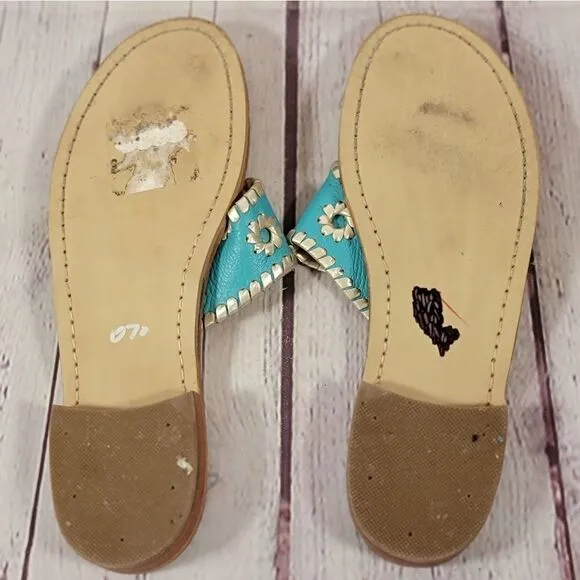 Jack Rogers Jacks Flat Turquoise Sandals