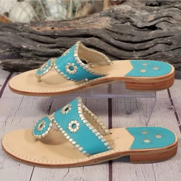 Jack Rogers Jacks Flat Turquoise Sandals