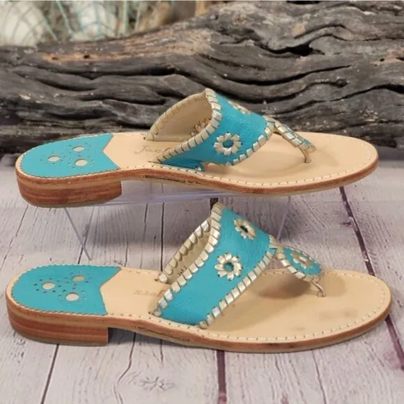 Jack Rogers Jacks Flat Turquoise Sandals