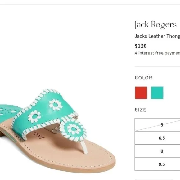Jack Rogers Jacks Flat Turquoise Sandals