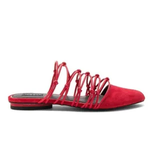 Jaggar Series Knotted Slide in Coral Flat Sandals