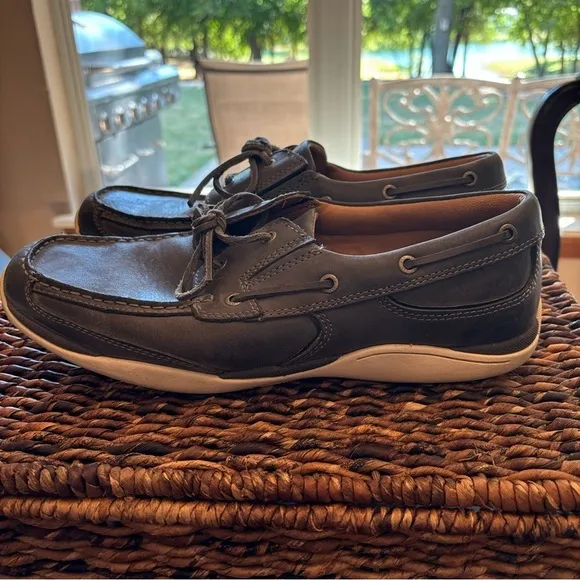 J&amp;M Men's Boat Shoes Casual Loafers Slip On Leather XC4 System Size 12M 25-0799