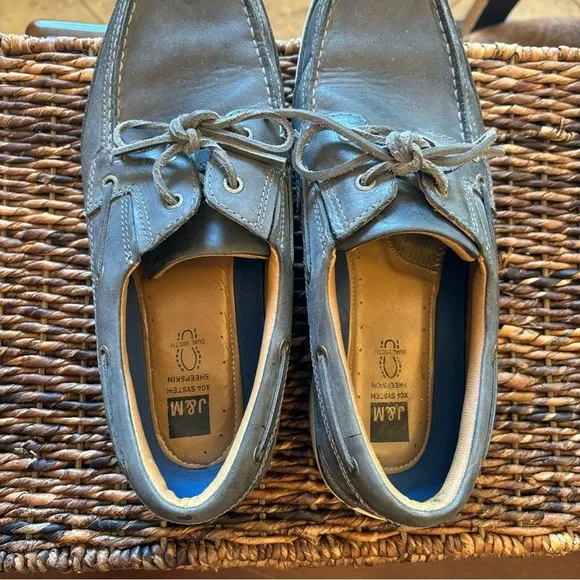 J&amp;M Men's Boat Shoes Casual Loafers Slip On Leather XC4 System Size 12M 25-0799