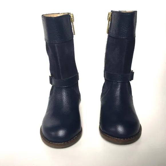 JANIE AND JACK NAVY BLUE THE LEATHER RIDING BOOT BABY GIRLS SIZE 4