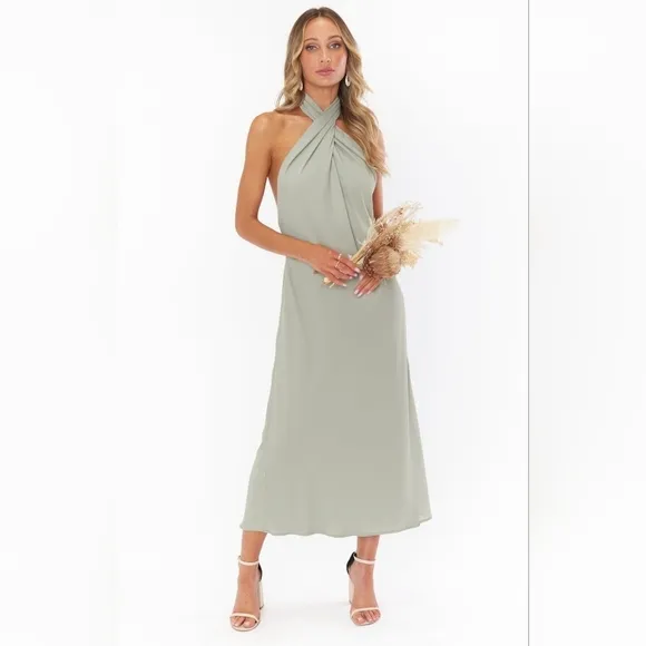 Jasmine Halter Midi Dress
