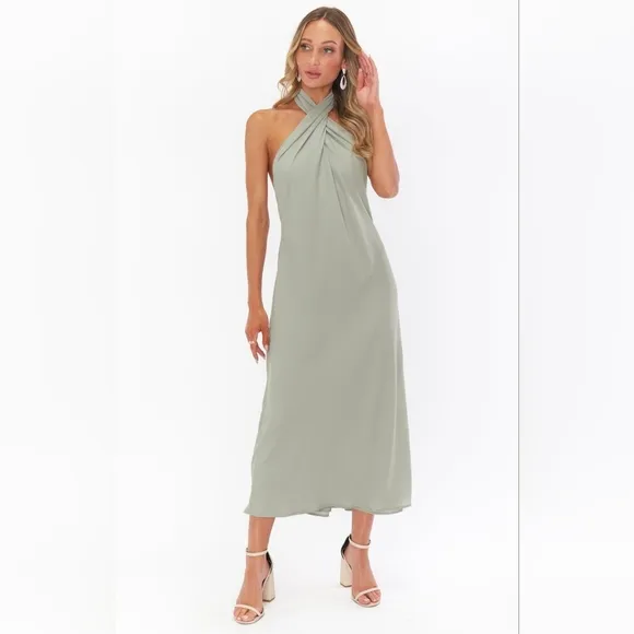 Jasmine Halter Midi Dress