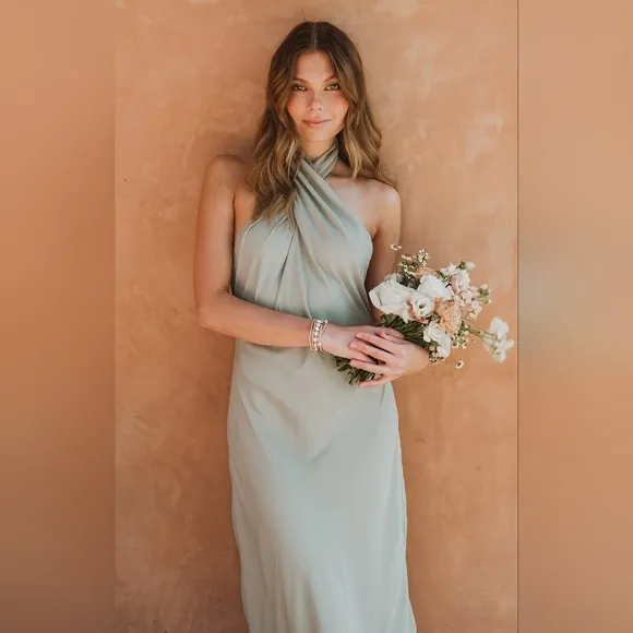 Jasmine Halter Midi Dress
