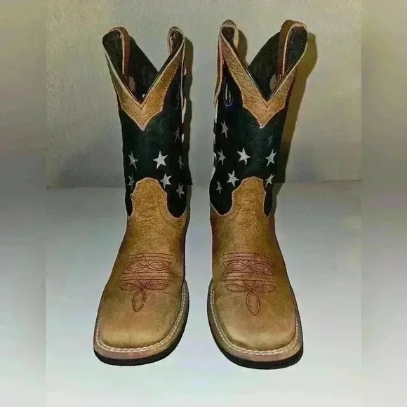 J.B. Dillon Americana Leather Boots Youth size 2‎