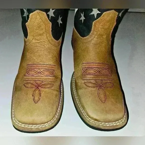 J.B. Dillon Americana Leather Boots Youth size 2‎