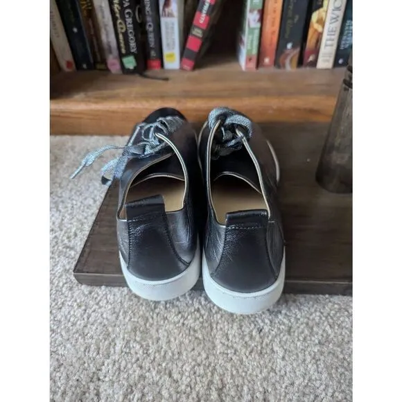 JB Martin Women’s EU 39 US 9 Silver Lace Up Fashion Sneakers