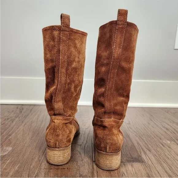 J.CREW Collection Vintage Cap Toe Suede mid calf suede boots