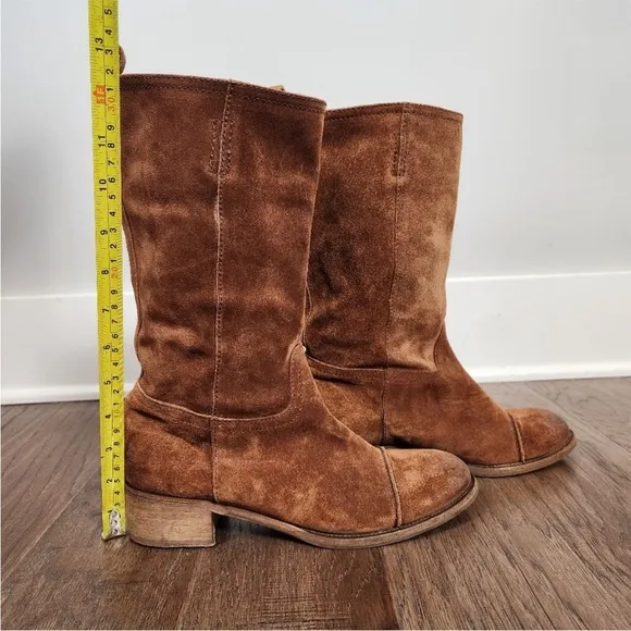 J.CREW Collection Vintage Cap Toe Suede mid calf suede boots