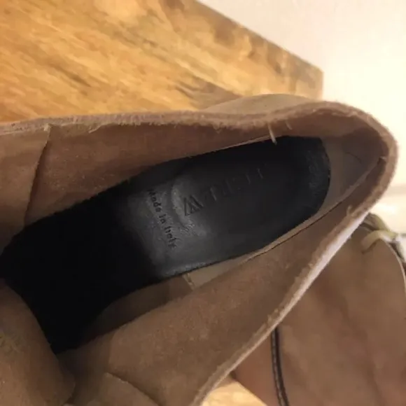 J. Crew MacAlister Suede Wedge Boots Beige
