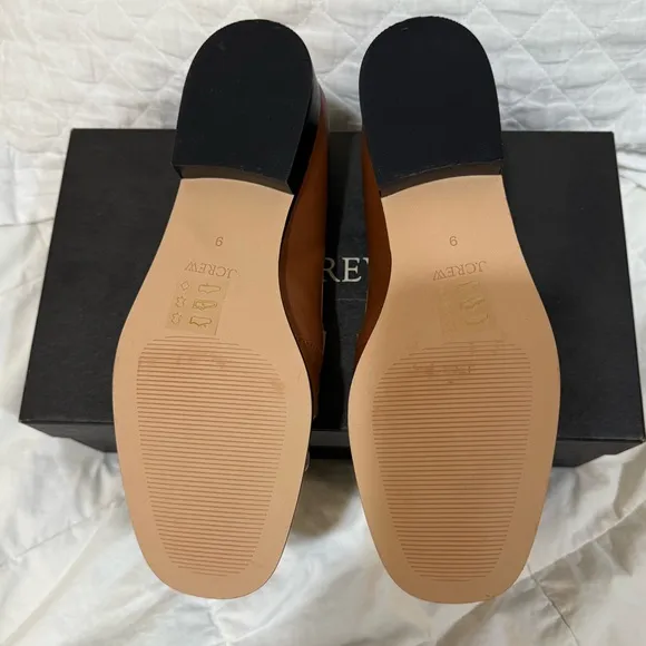 J.Crew Madison ruched loafers in leather sz9 NEW