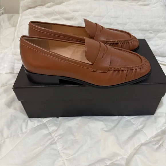 J.Crew Madison ruched loafers in leather sz9 NEW