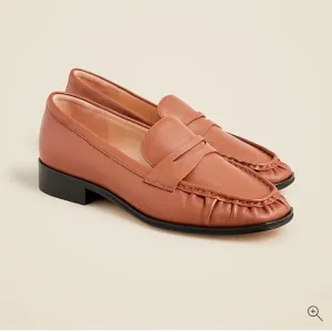 J.Crew Madison ruched loafers in leather sz9 NEW