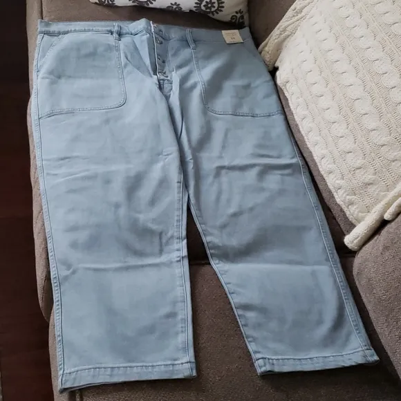 J.Crew straight leg crop Indigo Cove wash jeans