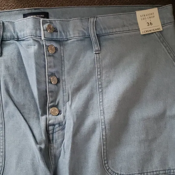 J.Crew straight leg crop Indigo Cove wash jeans