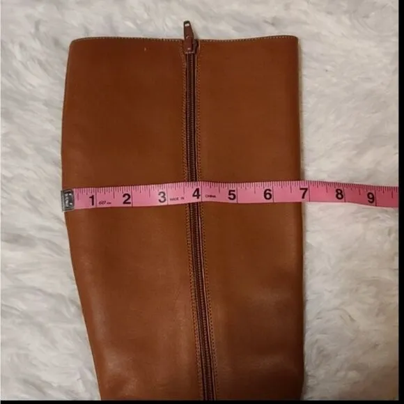 J. Crew Cognac Leather Riding Boots 5.5
