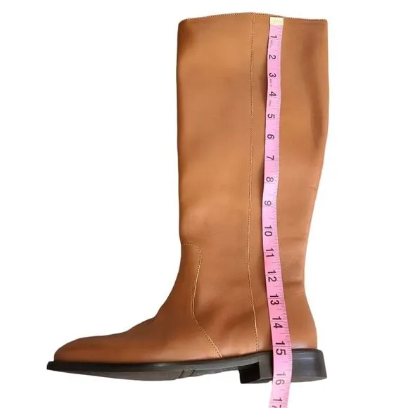 J. Crew Cognac Leather Riding Boots 5.5
