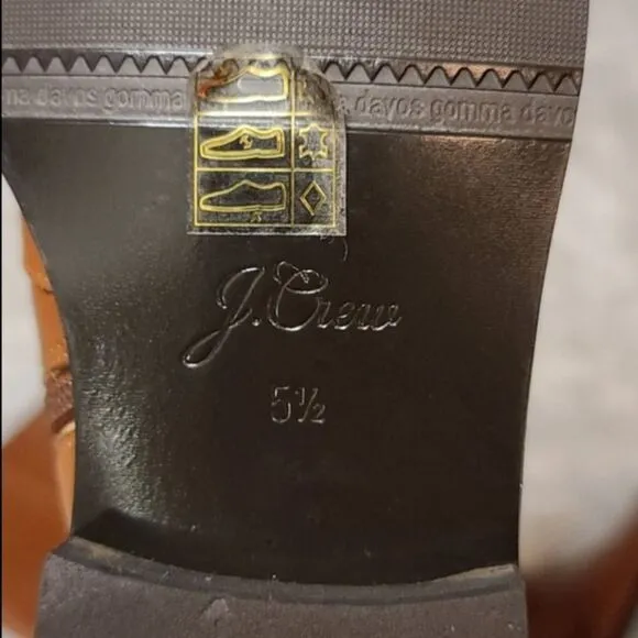 J. Crew Cognac Leather Riding Boots 5.5
