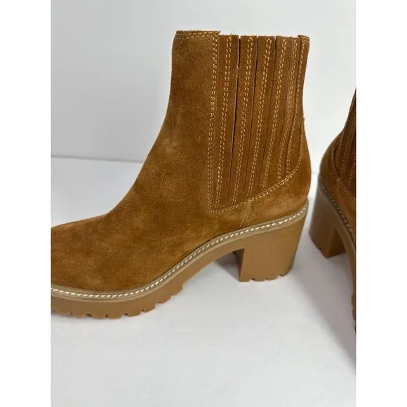 Jeffrey Campbell sz 10 Suede Tuckee Platform Ankle Boot With Rubber Lug-Sole NEW