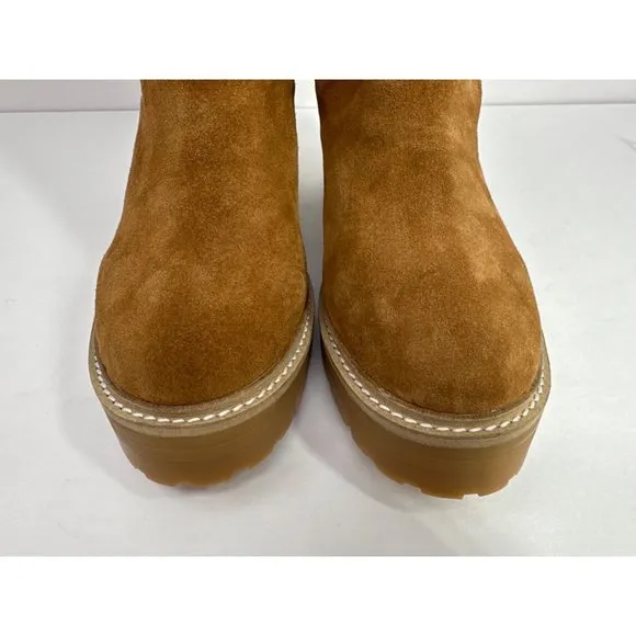 Jeffrey Campbell sz 10 Suede Tuckee Platform Ankle Boot With Rubber Lug-Sole NEW