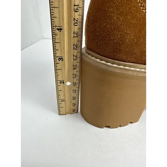 Jeffrey Campbell sz 10 Suede Tuckee Platform Ankle Boot With Rubber Lug-Sole NEW