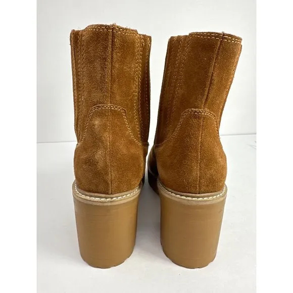 Jeffrey Campbell sz 10 Suede Tuckee Platform Ankle Boot With Rubber Lug-Sole NEW