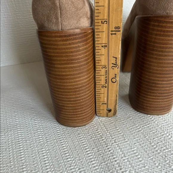 Jeffrey Campbell womens Boots Tan Suede Platform Ankle Boots