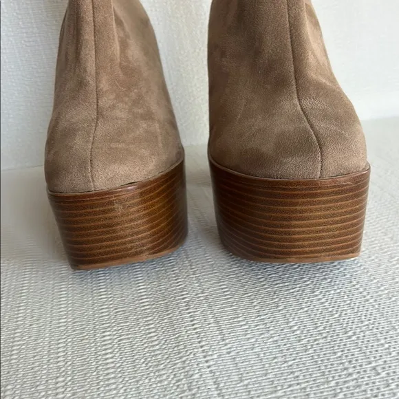 Jeffrey Campbell womens Boots Tan Suede Platform Ankle Boots