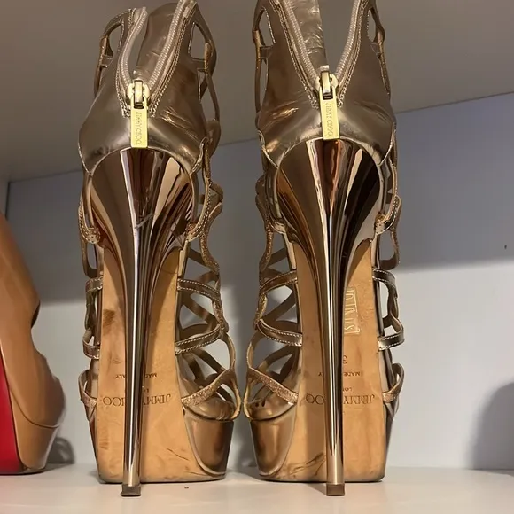 Jimmy Choo Glitter Platform Sandals