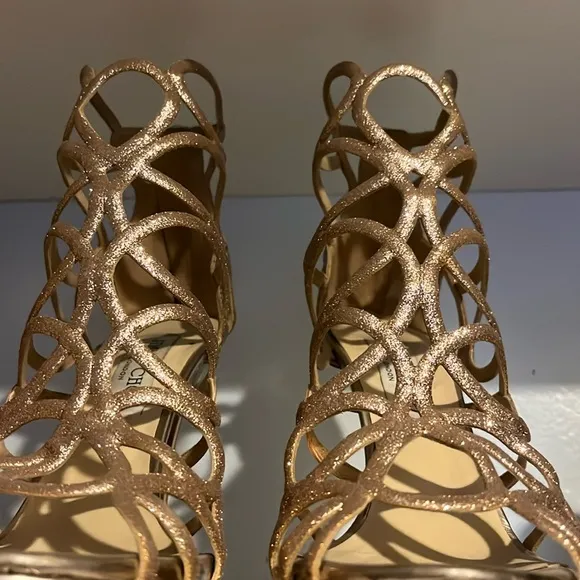 Jimmy Choo Glitter Platform Sandals