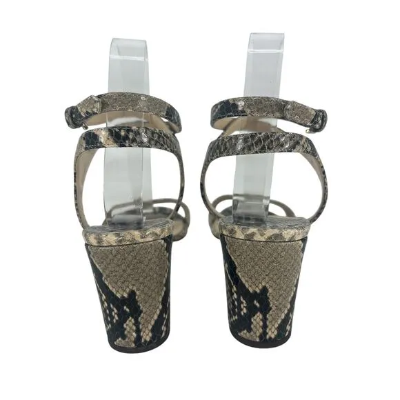 Jimmy Choo Marine 65 Snake-Embossed High-Heel Sandals