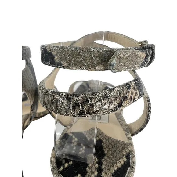Jimmy Choo Marine 65 Snake-Embossed High-Heel Sandals